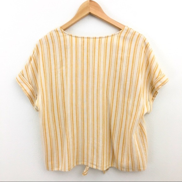 Cloth & Stone | Striped Tie Front Top - Picture 6 of 10